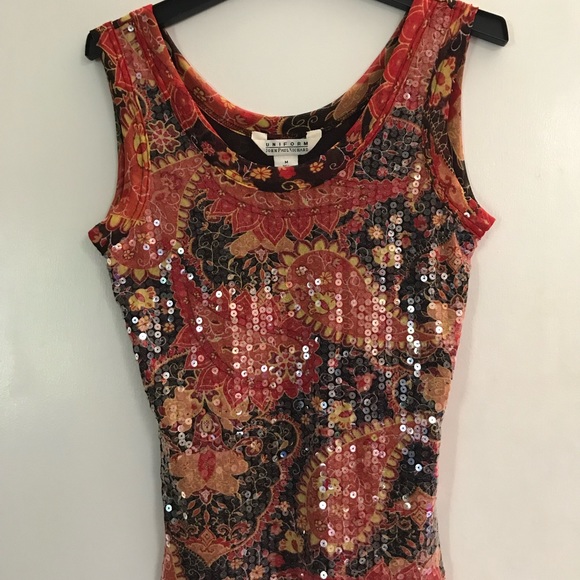 Sequin paisley tank top - Picture 2 of 7